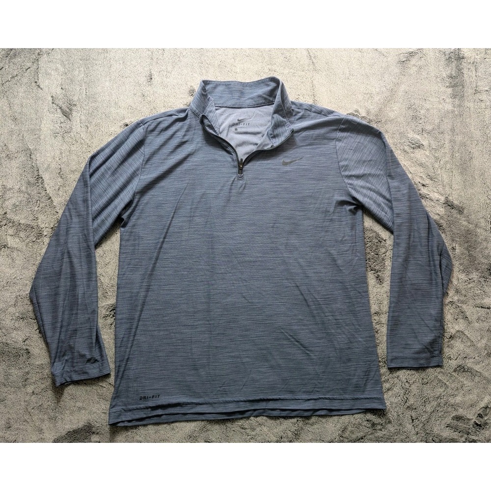 Nike Long Sleeve 1/4 Zip Athletic Top Women's Size Large Gray Loose Fit